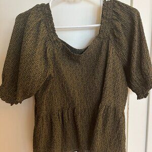 LOFT patterned smock top